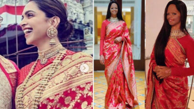 Deepika Padukone Vs Laxmi Aggarwal: Who looks regal in a stunning Sabyasachi red and gold saree?