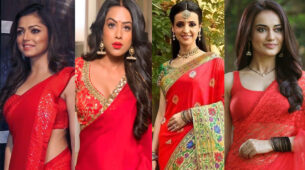 Drashti Dhami, Nia Sharma, Sanaya Irani, Surbhi Jyoti: TV Actresses Who Stole Heart In Red Saree