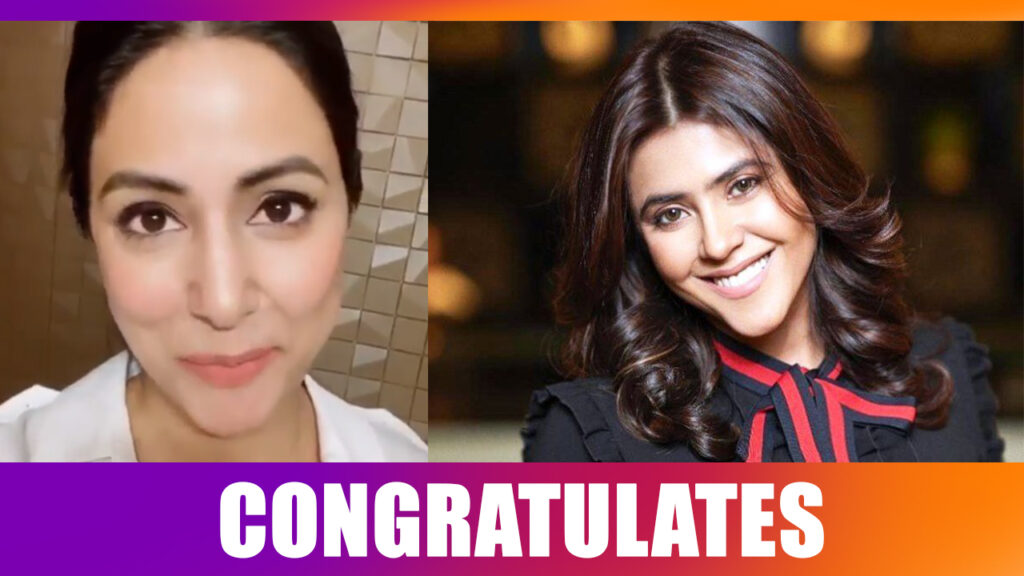 Hina Khan congratulates Ekta Kapoor; gets a surprise in return
