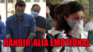 IN PHOTOS: Ranbir Kapoor-Alia Bhatt captured EMOTIONAL as they bid final adieu to Rishi Kapoor