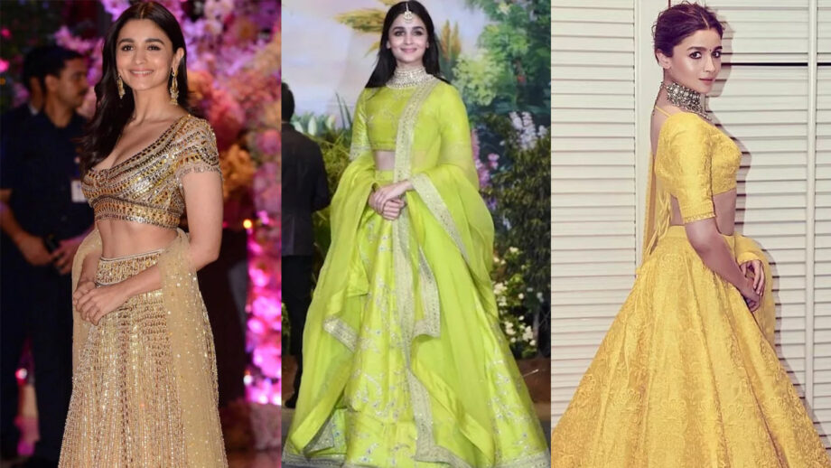 [IN PICS] Alia Bhatt's Designer Wedding Lehenga Choli Looks for sangeet, cocktail or wedding ceremony!