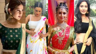 Jennifer Winget, Nia Sharma, Divyanka Tripathi, Surbhi Chandna: Best Celebrity Silk Saree Looks!