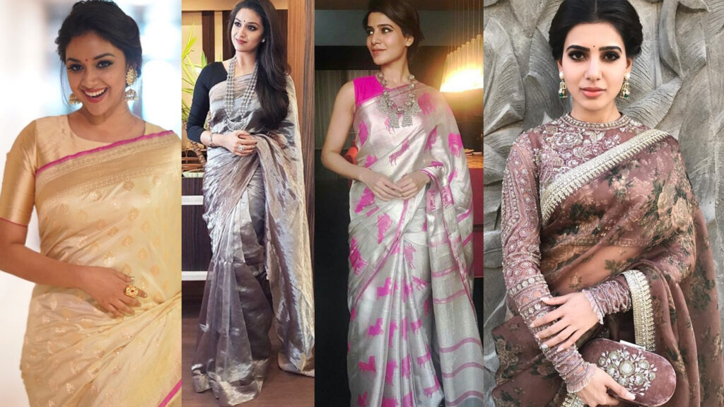 Keerthy Suresh and Samantha Akkineni’s summer sarees collection is classy and elegant! - 0