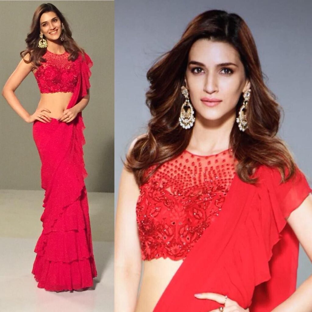 Kriti Sanon, Vaani Kapoor, Shilpa Shetty, Raveena Tondon: Bollywood Celebs Inspired Ruffle Saree Looks - 0