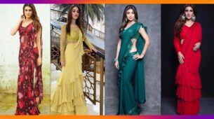 Kriti Sanon, Vaani Kapoor, Shilpa Shetty, Raveena Tondon: Bollywood Celebs Inspired Ruffle Saree Looks
