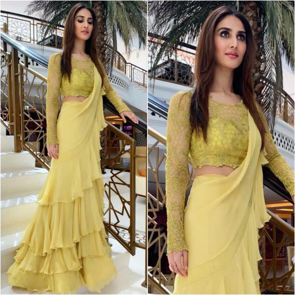 Kriti Sanon, Vaani Kapoor, Shilpa Shetty, Raveena Tondon: Bollywood Celebs Inspired Ruffle Saree Looks - 1