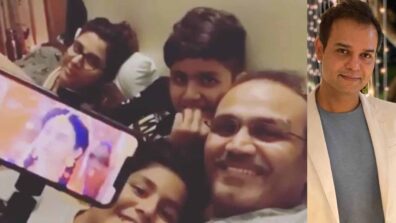 Legendary cricketer Virendra Sehwag spends some quality family time by watching Siddharth Kumar Tewary’s RadhaKrishn