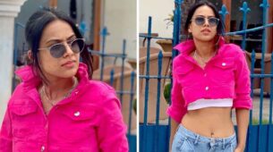 Nia Sharma rocks chic look in crop top