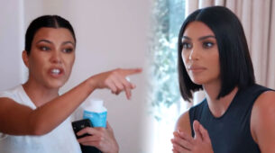 OMG:  Kim Kardashian and Kourtney Kardashian’s feud turns physical