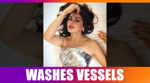 Shraddha Arya’s day WASHING VESSELS in her kitchen