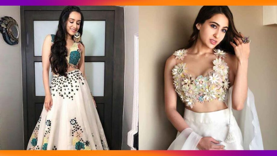 Shraddha Kapoor and Sara Ali Khan slay Hot White Lehenga and these pics are proof!