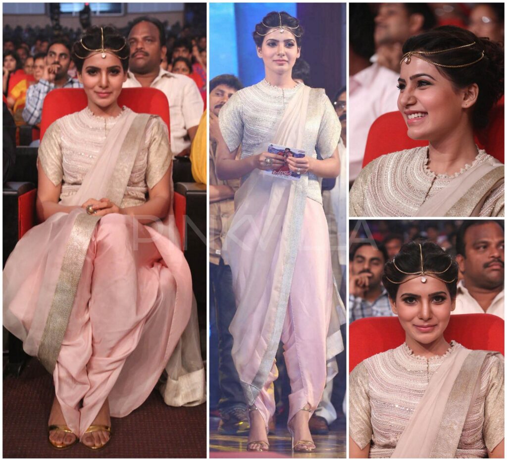 Shriya Saran, Samantha Akkineni, Pooja Hegde: South Indian Actress In Dhoti Saree Style - 1