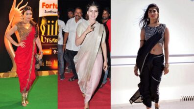 Shriya Saran, Samantha Akkineni, Pooja Hegde: South Indian Actress In Dhoti Saree Style