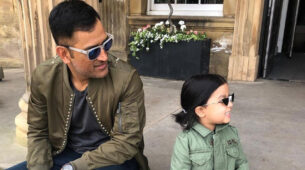 So cute: MS Dhoni enjoys bike ride with daughter Ziva