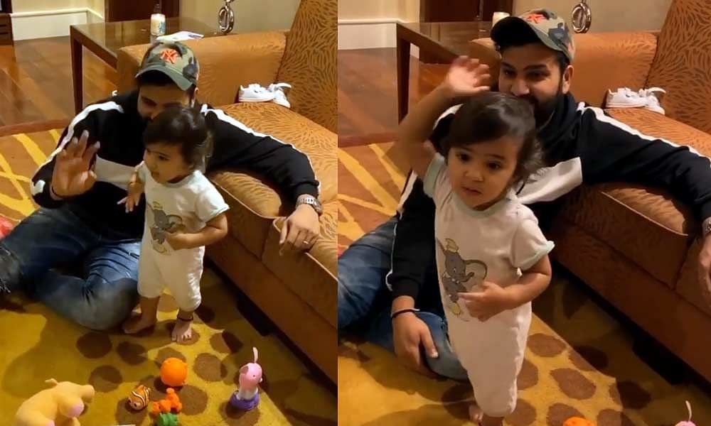 Adorable Father-Daughter Moments Of Rohit Sharma and Samaira - 3