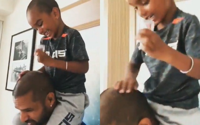 Adorable Father-Son Moments Of Shikhar Dhawan and Zoravar - 2