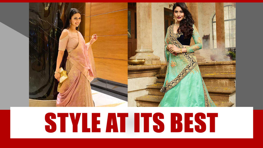 Divyanka Tripathi Vs Surbhi Chandna: Who Styles In Sequined Lehenga Better? 4