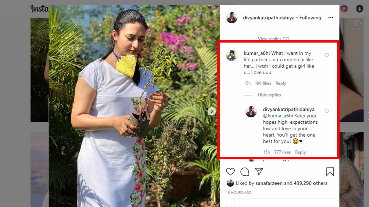 Hopes high, expectations low: Divyanka Tripathi's message to fan who wanted her as 'life partner'