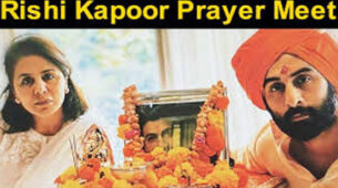 IN PHOTO: Ranbir Kapoor and Neetu Singh host an emotional prayer meet for Rishi Kapoor at their residence