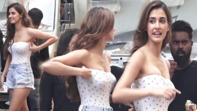 IN VIDEO: HOT Disha Patani’s uncomfortable moment with her bold outfit during Malang promotions