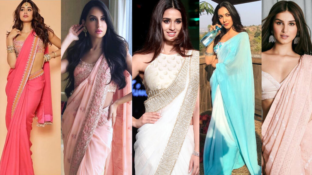 Janhvi Kapoor, Nora Fatehi, Disha Patani, Kiara Advani, Tara Sutaria: Top 5 Wedding Saree Trends That You Should Follow 11