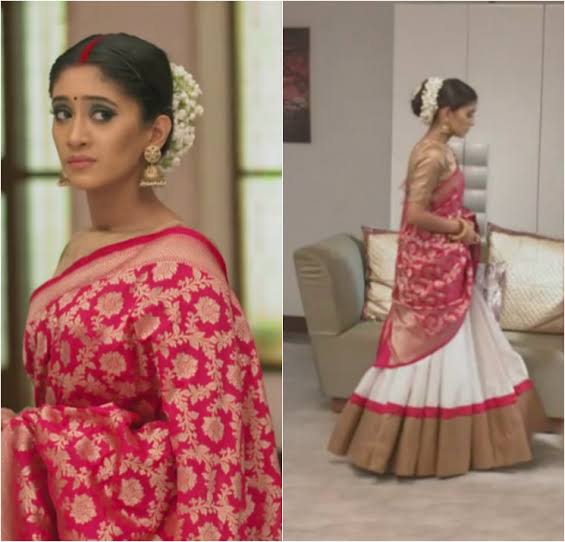 Jennifer Winget, Shivangi Joshi, Erica Fernandes Elegantly Flaunt In Pink Saree Look!! - 5