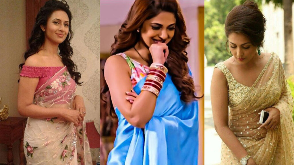 Jennifer Winget VS Divyanka Tripathi VS Hina Khan: Who Pulled Off Sleeveless Designer Blouse Better? 3