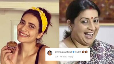 ‘Kyunki’ Smriti Irani wants to eat ‘Naagin’ Karishma Tanna’s cupcakes