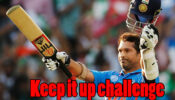 Sachin Tendulkar took up Yuvraj Singh’s ‘Keep It Up’ challenge with a twist
