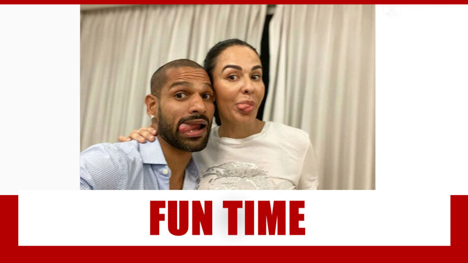 Shikhar Dhawan has fun time with wife Aesha