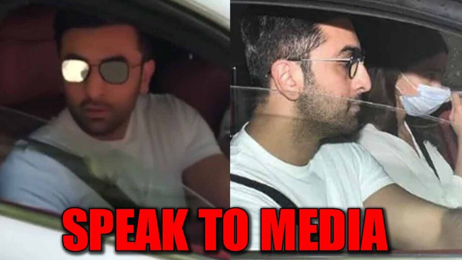 Watch Video: Ranbir Kapoor and Alia Bhatt speak to media post Rishi Kapoor’s prayer meet