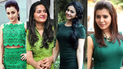 All The Times Trisha Krishnan, Anushka Shetty, Rakul Preet Singh, And Samantha Akkineni Stunned In GREEN; See Pics