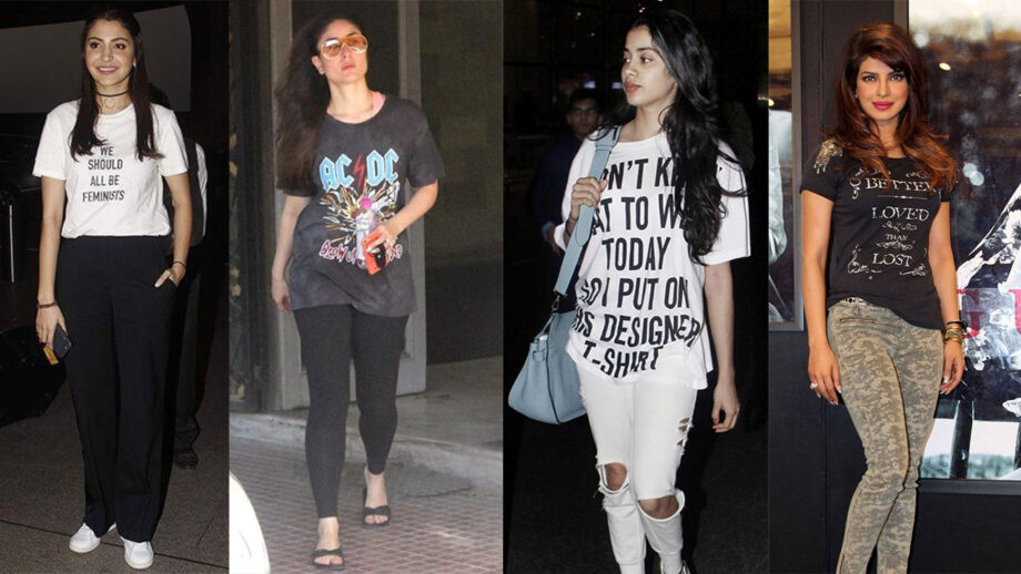 Anushka Sharma, Kareena Kapoor, Janhvi Kapoor, Priyanka Chopra: Who Styled In Printed Tees Best?