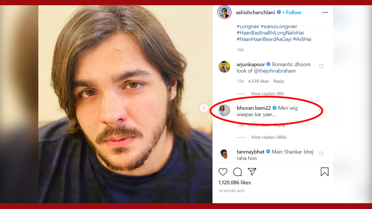 Ashish Chanchlani shares funny post with long hair, Bhuvan Bam comments: “mera wig vapas kar” 1