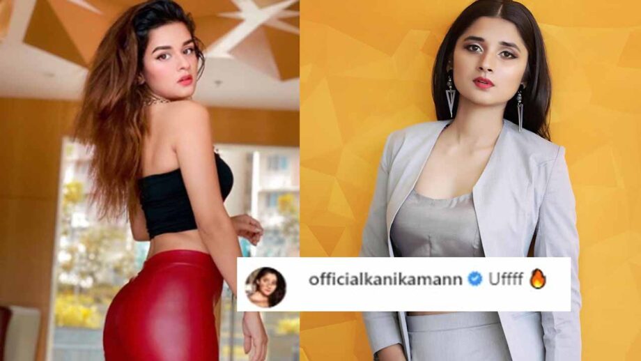 Avneet Kaur shares new hot picture in red pants, Kanika Mann conments 'ufff' 1