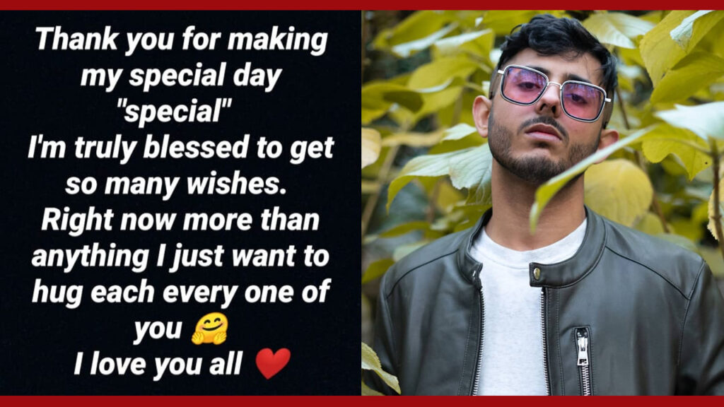 Birthday boy CarryMinati shares post, thanks fans for all the lovely wishes