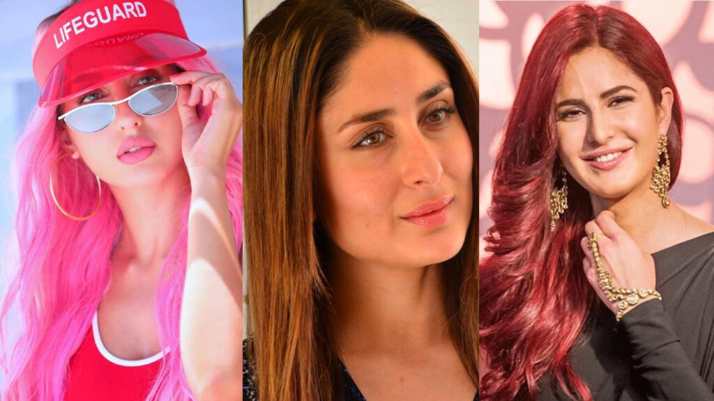 Check Out! Nora Fatehi, Kareena Kapoor Khan And Katrina Kaif's BOLD Hair Color Style