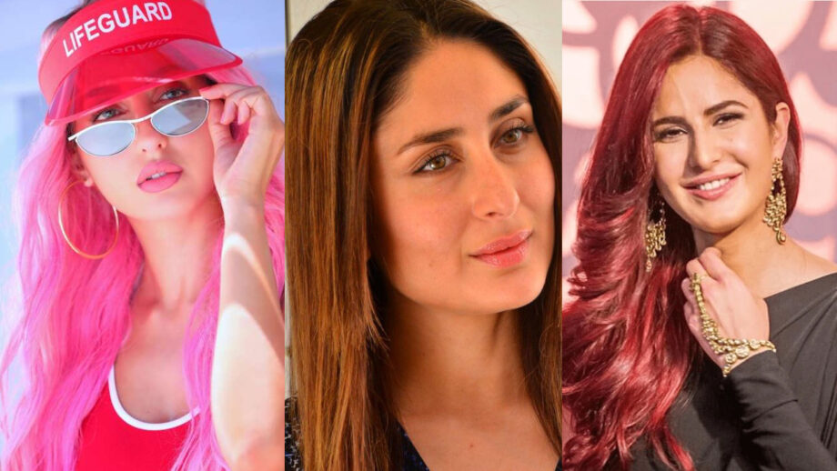 Check Out! Nora Fatehi, Kareena Kapoor Khan And Katrina Kaif's BOLD Hair Color Style