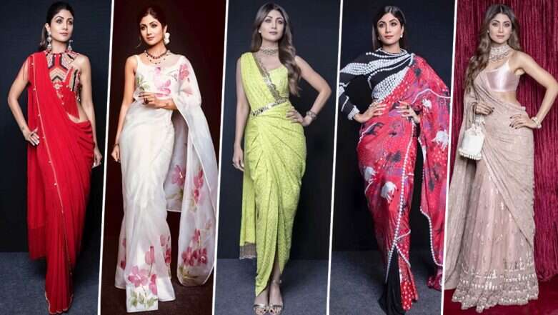 Check Out! Shilpa Shetty’s Quirky Ideas Of Styling A Saree - 0