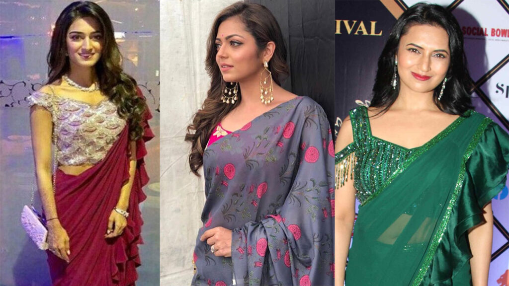 Erica Fernandes VS Drashti Dhami VS Divyanka Tripathi: Who Wore Ruffle Saree Better? 4