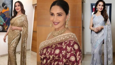 How to make the perfect combination of jewellery with Saree? Take tips from Madhuri Dixit