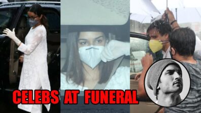 IN PICS: Kriti Sanon, Shraddha Kapoor, Vivek Oberoi, Varun Sharma, Krystle D’Souza and others attend Sushant Singh Rajput’s funeral