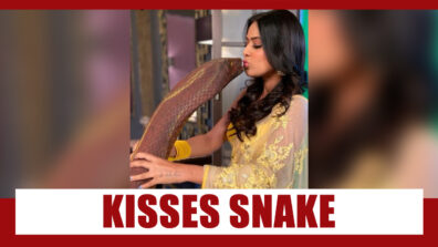 Naagin Nia Sharma kisses a snake