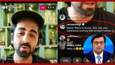 ‘Nation wants to know’ – Ranveer Singh does a Arnab Goswami, posts funny comment during Ayushmann Khurrana’s Instagram live