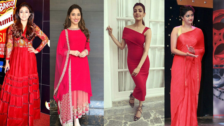 Nayanthara, Tamannaah Bhatia, Kajal Aggarwal, Keerthy Suresh: Who looks HOT in red?