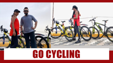 Nia Sharma goes cycling with Aditya Narayan