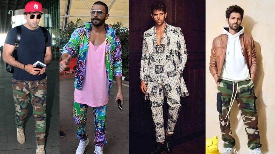 Ranbir Kapoor, Ranveer Singh, Hrithik Roshan, Kartik Aaryan: Who styled the casual printed pants better?