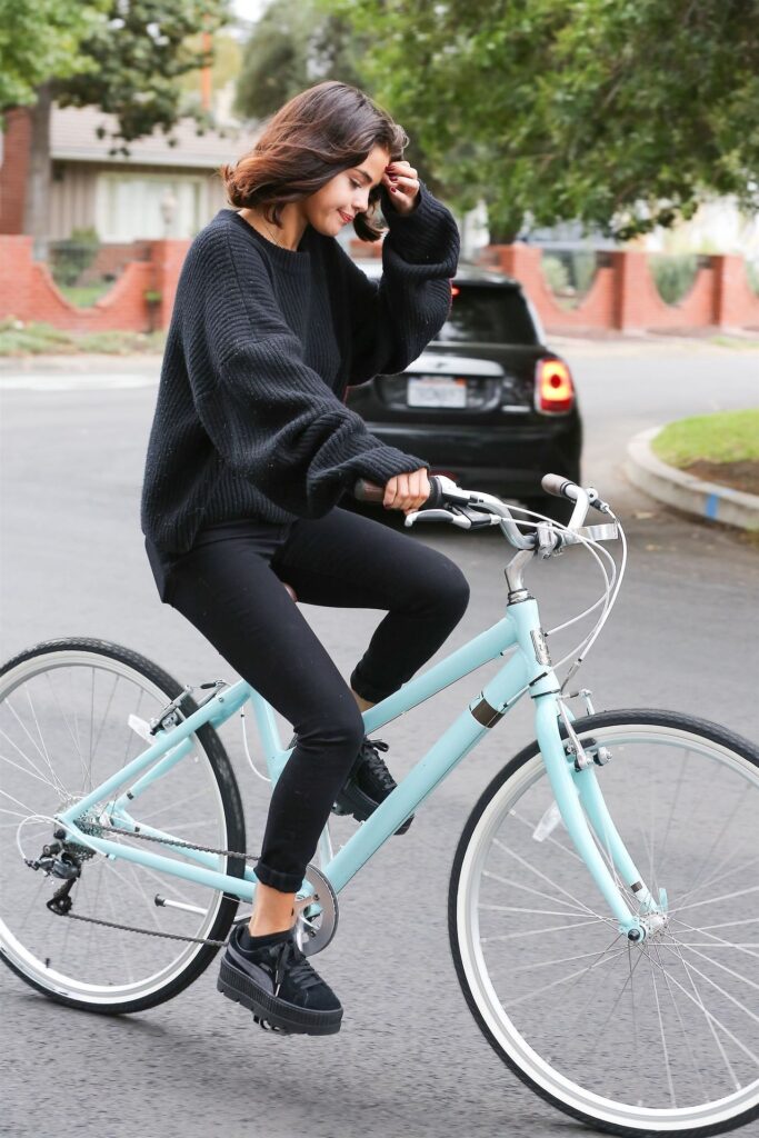 Selena Gomez and her different biking looks - 0