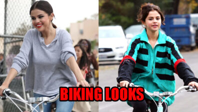 Selena Gomez and her different biking looks