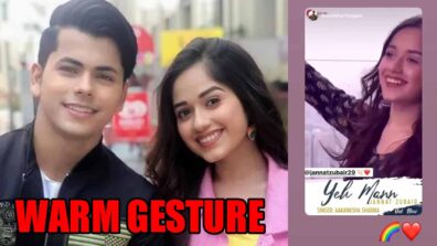 Siddharth Nigam shows warm gesture for Jannat Zubair, Jannat thanks with a heart